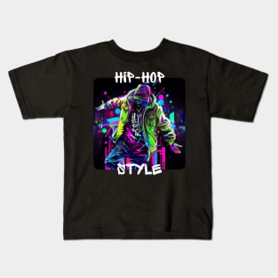 Man Dancing In Graffiti Look Hip-hop Style Kids T-Shirt